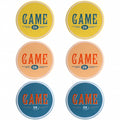 Wanda June Home Game On 6 Piece Stoneware Coaster Set in Assorted Colors