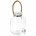 Gibson Home Ferris 1.3 Gallon Glass Beverage Dispenser with Rope Handle