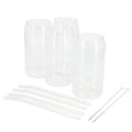 Gibson Home Zadie 10 Piece Glass Tumbler and Straw Set in Clear