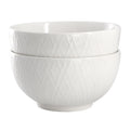 Gibson Home Great Essentials 2 Piece Fine Ceramic 6in Cereal Bowl Set in White