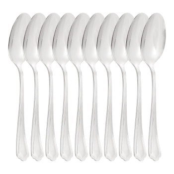 Gibson Home Hillside Daisies 10 Piece Stainless Steel Dinner Spoon Set