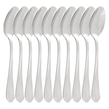 Gibson Home Hillside Daisies 10 Piece Stainless Steel Teaspoon Set