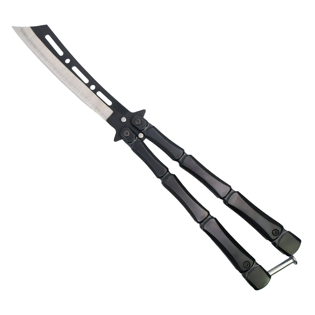 Streetwise 9.25 Inch Bones Butterfly Knife with Cleaver Blade, 440 Stainless Steel