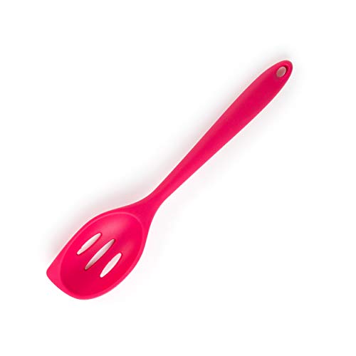 MegaChef 12-Piece Silicone and Wood Kitchen Utensil Set with Storage Canister, Multicolor