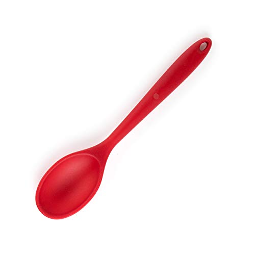 MegaChef 12-Piece Silicone and Wood Kitchen Utensil Set with Storage Canister, Multicolor