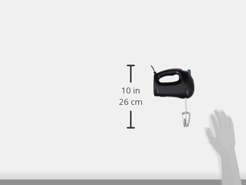 Brentwood HM-44 Lightweight 5-Speed Electric Hand Mixer in Black – Compact Kitchen Mixer with Stainless Beaters & Eject Button