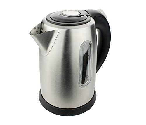 Brentwood 1-Liter Stainless Steel Cordless Electric Kettle – 1500W with Auto Shut-Off