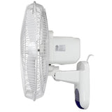 Vie Air VA-16W 16 Inch Plastic Wall Fan with Remote Control, White, 3-Speed Oscillating
