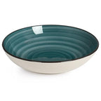 Elama Gia 24 Piece Stoneware Dinnerware Set (Dark Green)