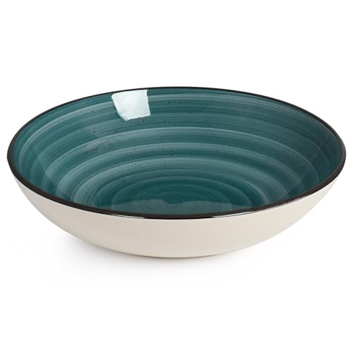 Elama Gia 24 Piece Stoneware Dinnerware Set (Dark Green)