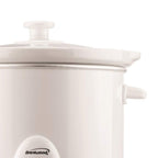 Brentwood SC-135W 3-Quart Slow Cooker - White, 170W with Removable Dishwasher-Safe Ceramic Pot & Tempered Glass Lid, cULus Approved