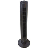 Optimus F-8449BK 32-Inch 3-Speed Oscillating Tower Fan with Timer, Black