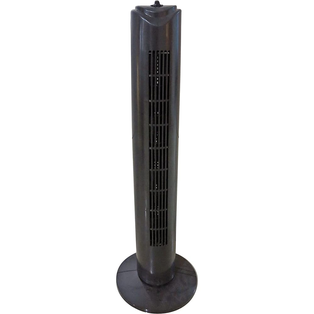 Optimus F-8449BK 32-Inch 3-Speed Oscillating Tower Fan with Timer, Black