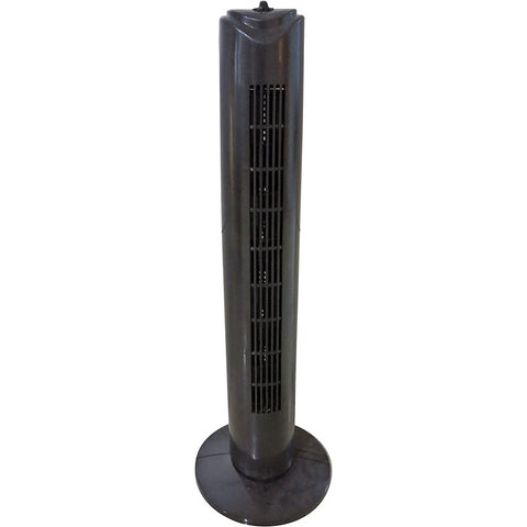Optimus F-8449BK 32-Inch 3-Speed Oscillating Tower Fan with Timer, Black