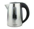 Brentwood 1-Liter Stainless Steel Cordless Electric Kettle – 1500W with Auto Shut-Off