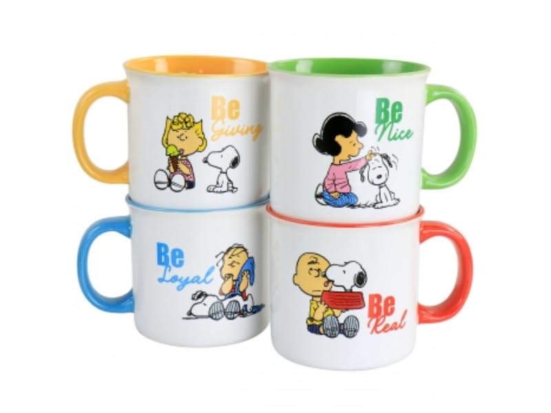 Peanuts 134059.01 21 oz Gentle Reminders STO are Mug Set in Assorted Designs - 4 Piece