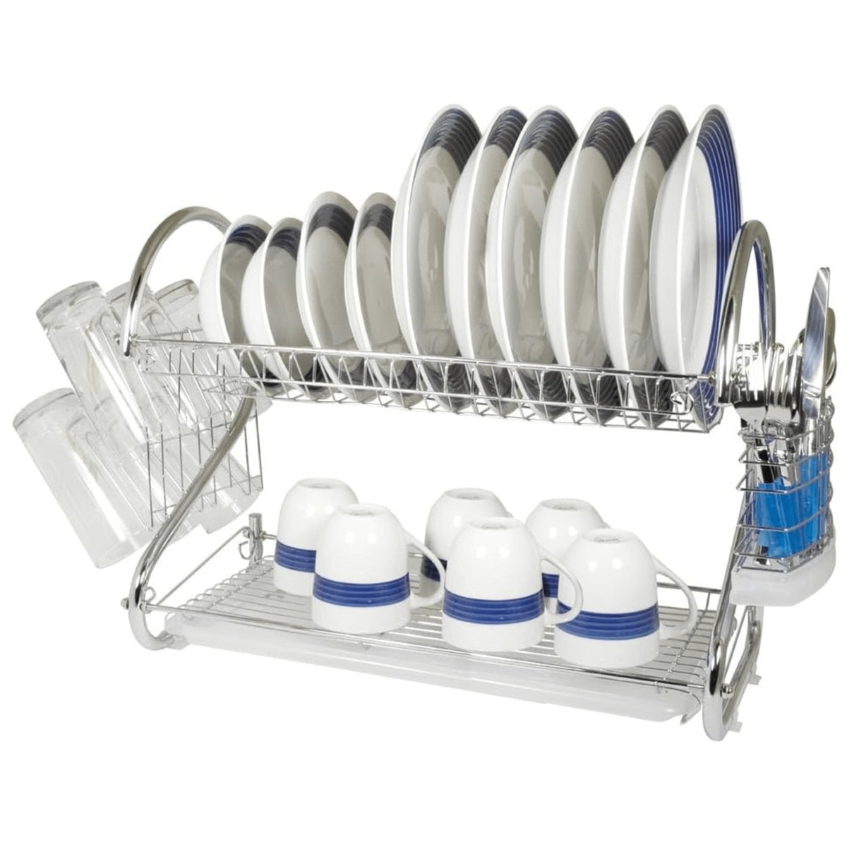 Better Chef 2-tier chrome dish rack product photo 3