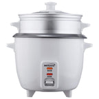 Brentwood TS-380S white 10-cup rice cooker and food steamer