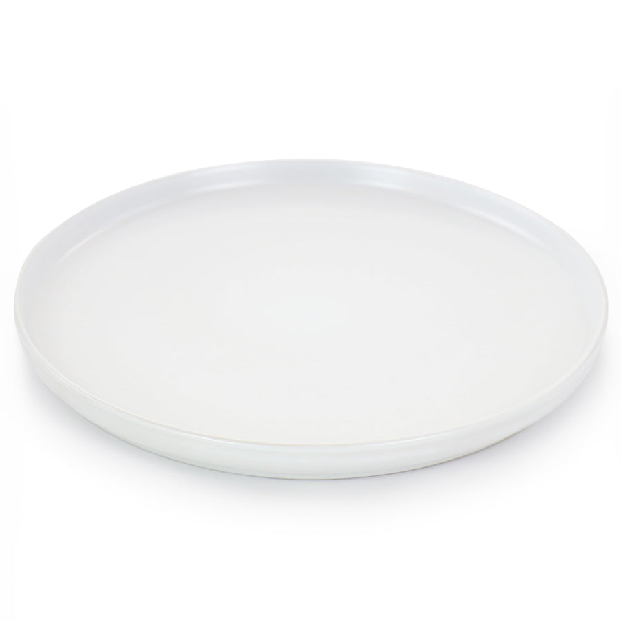 Elama Luxmatte 16-Piece Matte Stoneware Dinnerware Set in White, Service for 4