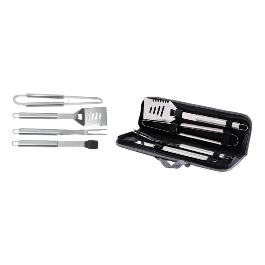 Gibson Home Grill Basics 5-Piece Stainless Steel BBQ Tool Set with Storage Bag