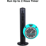 Optimus F-8449BK 32-Inch 3-Speed Oscillating Tower Fan with Timer, Black