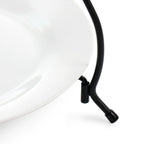 Elama 3-Tier Round Plate Porcelain Serveware Set – White Tiered Stand for Desserts, Tea Parties & Charcuterie