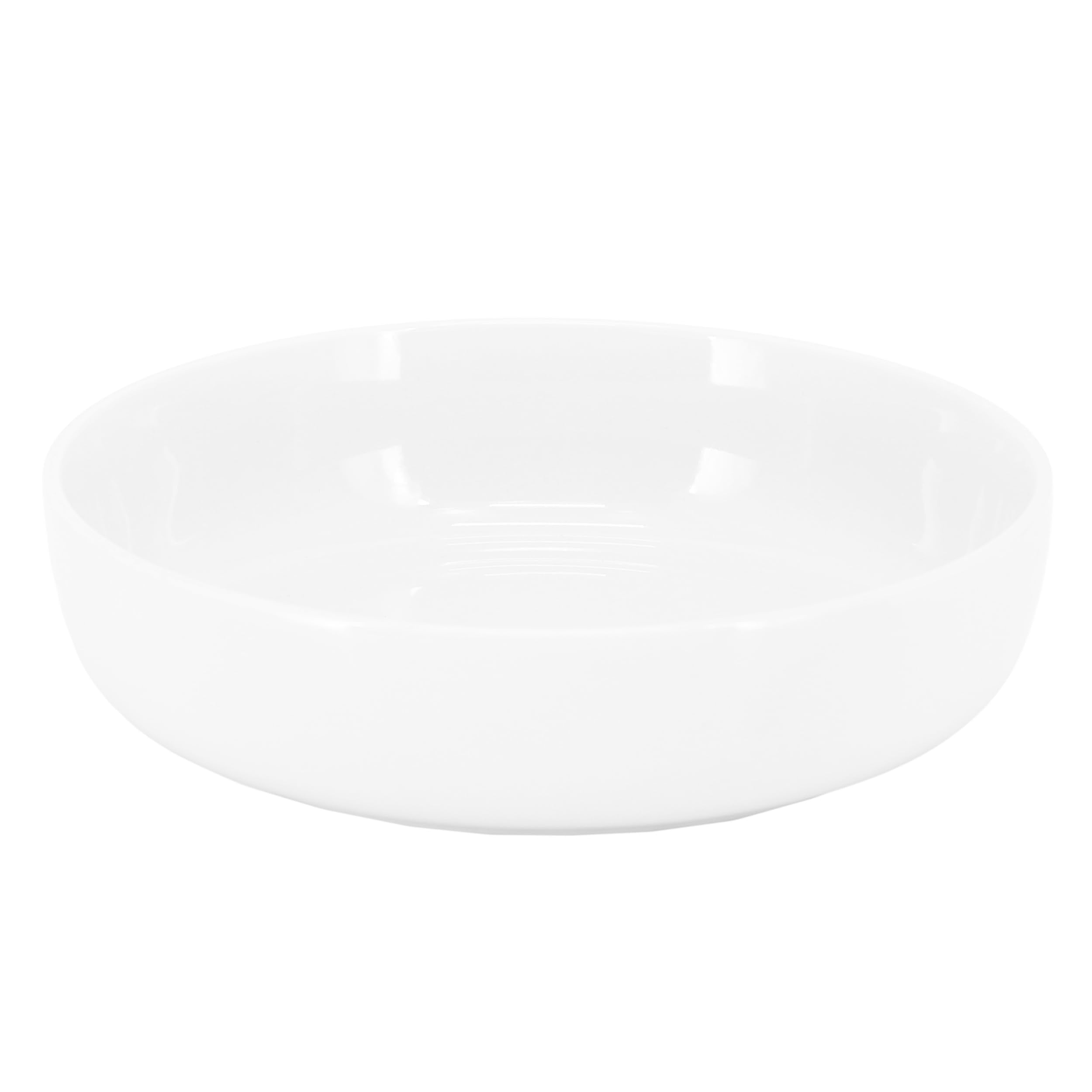 Elama Duncan 18-Piece Round Porcelain Dinnerware Set – Service for 6, Classic White Tableware (Microwave & Dishwasher Safe)