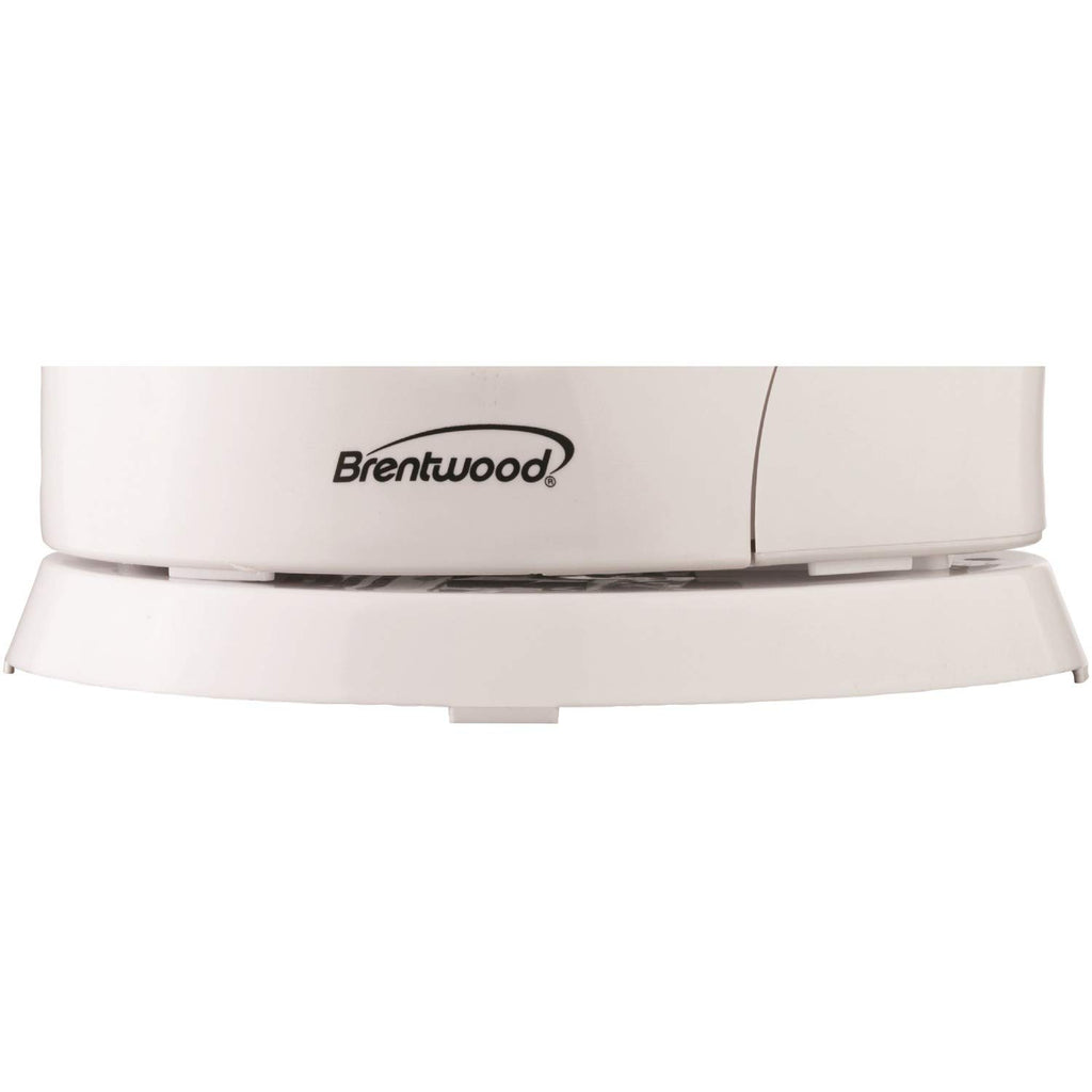 Brentwood KT-1610 BPA-Free 1.0-Liter Cordless Electric Tea Kettle – 900W Fast-Boil with Auto Shut-Off, Boil-Dry Protection & Removable Mesh Filter (White)