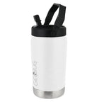 Brentwood GeoJug G-1900CRM 64 oz stainless steel vacuum-insulated water jug in cream with straw lid and fence hook