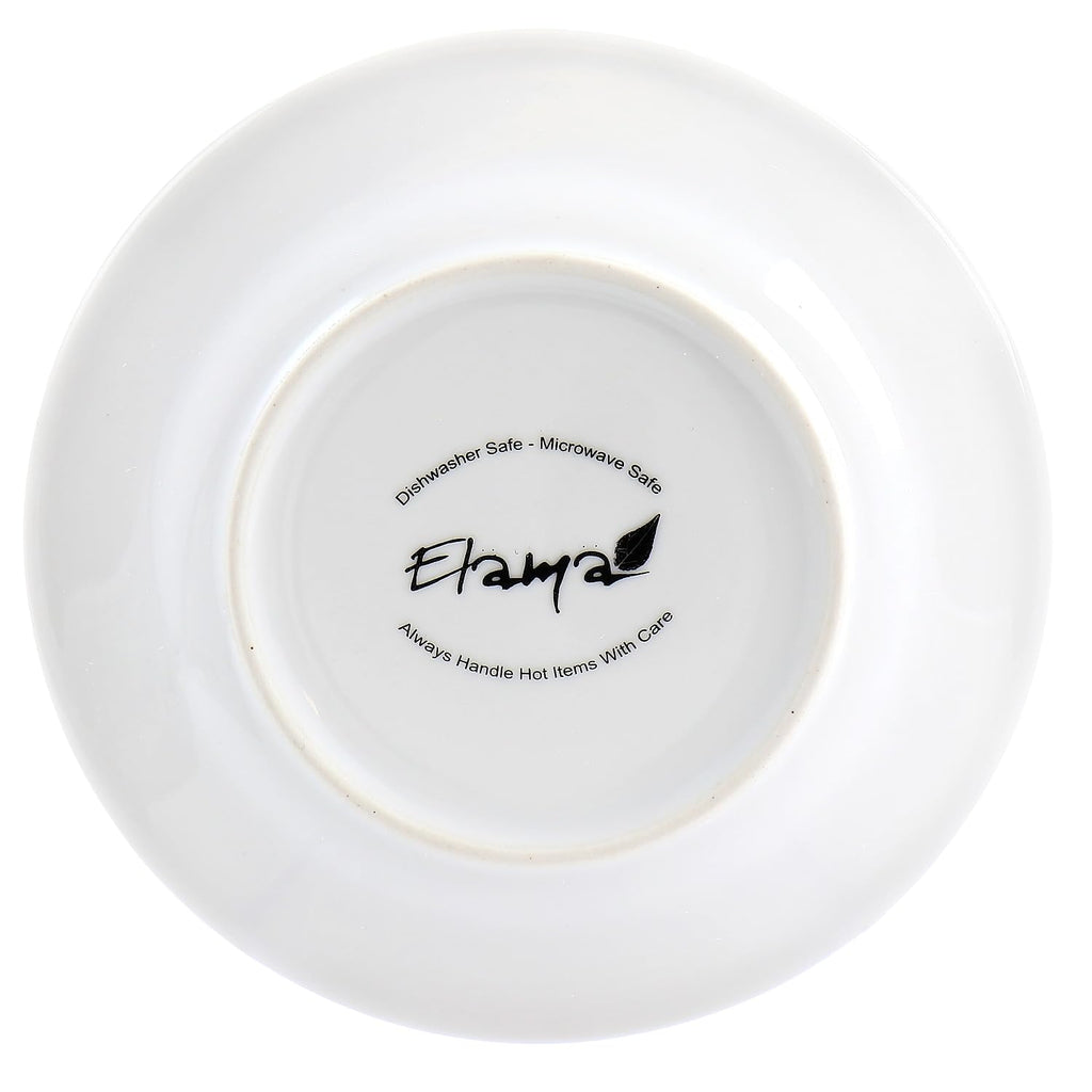 Elama 3-Tier Round Plate Porcelain Serveware Set – White Tiered Stand for Desserts, Tea Parties & Charcuterie
