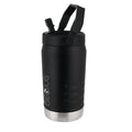 Brentwood GeoJug G-1900BK 64 oz stainless steel insulated sports water jug in black with straw lid and fence hook