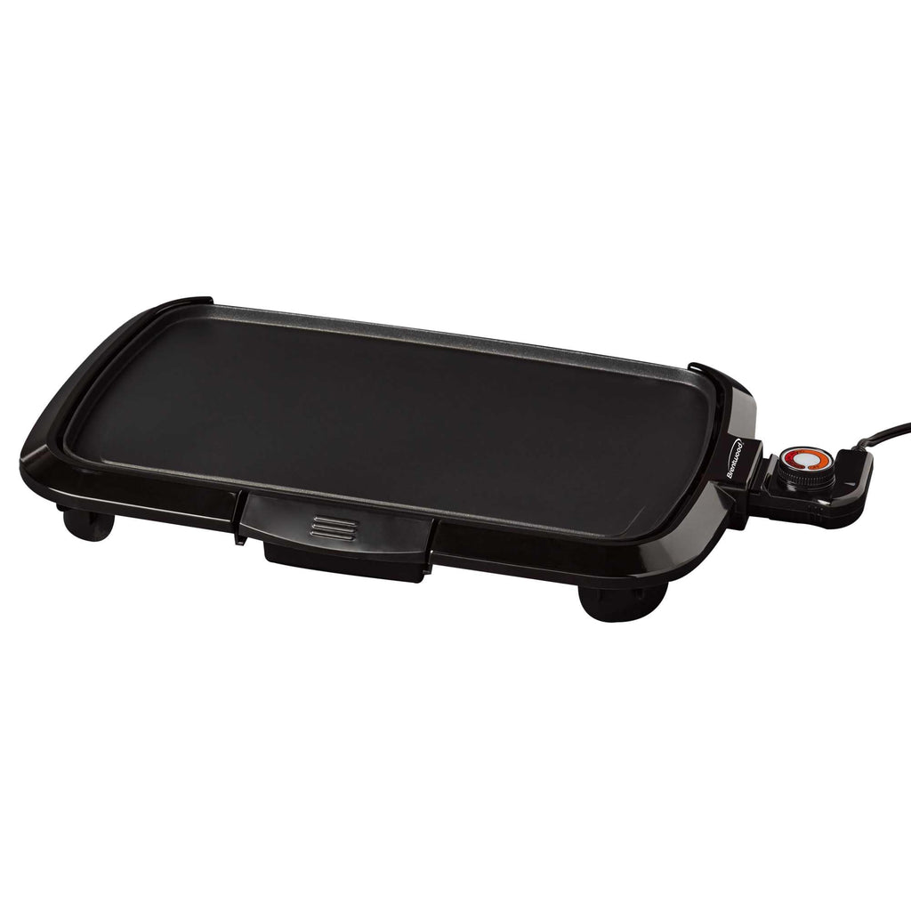 Brentwood TS-821 16 x 10 in Non-Stick Electric Griddle with Removable Drip Tray - Black, 1200W