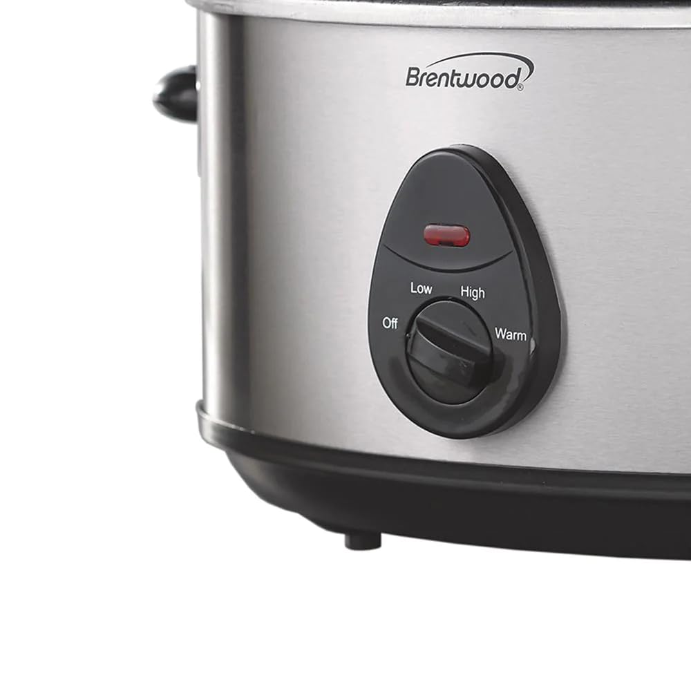 Brentwood SC-170S 8-Quart Slow Cooker, Stainless Steel