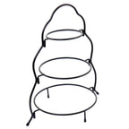 Elama 3-Tier Round Plate Porcelain Serveware Set – White Tiered Stand for Desserts, Tea Parties & Charcuterie