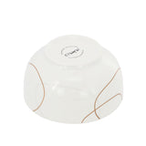 Elama Sydney 12-Piece Porcelain Dinnerware Set, White Abstract, Service for 4