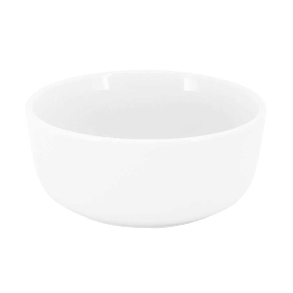 Elama Duncan 18-Piece Round Porcelain Dinnerware Set – Service for 6, Classic White Tableware (Microwave & Dishwasher Safe)
