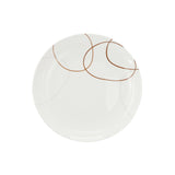 Elama Sydney 12-Piece Porcelain Dinnerware Set, White Abstract, Service for 4