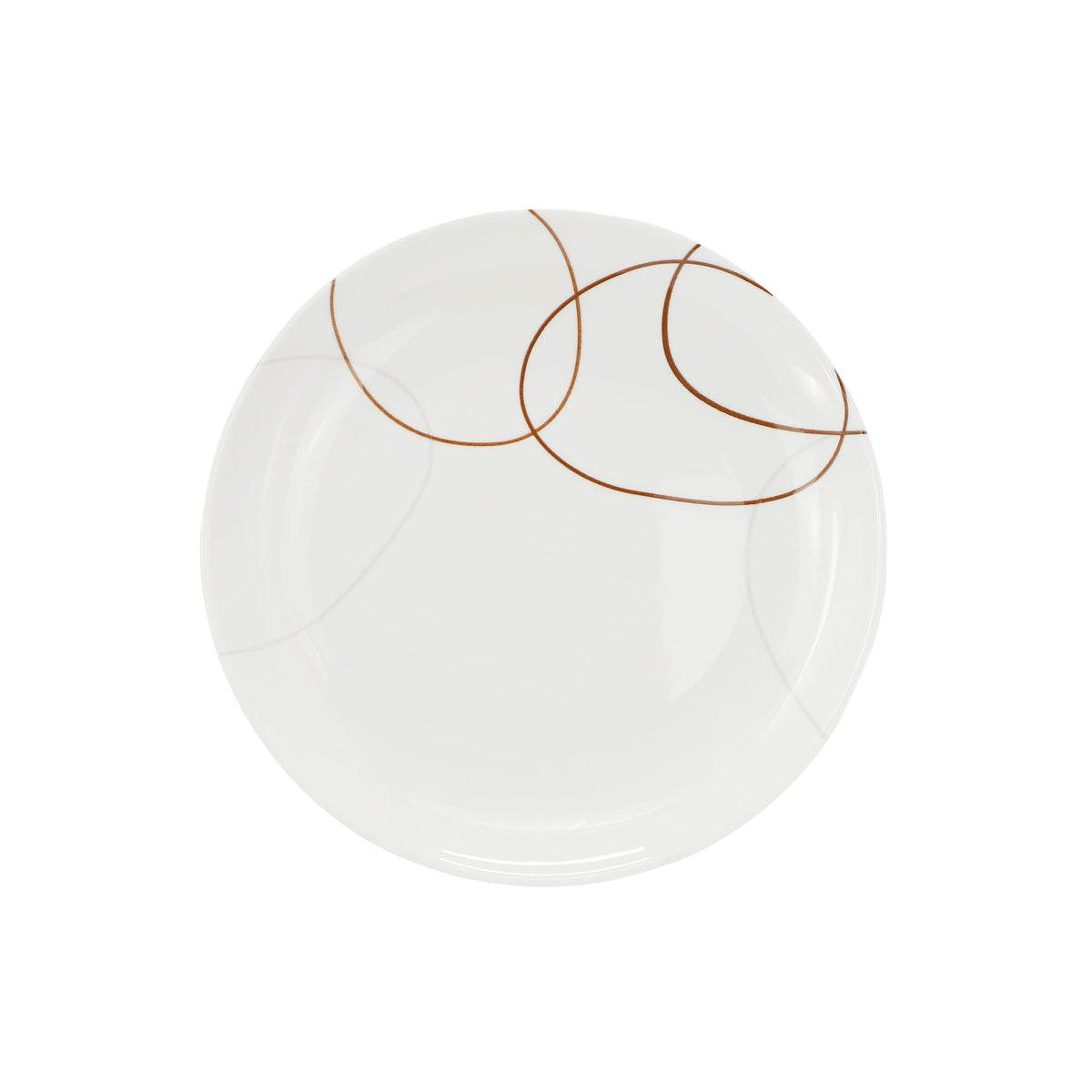 Elama Sydney 12-Piece Porcelain Dinnerware Set, White Abstract, Service for 4