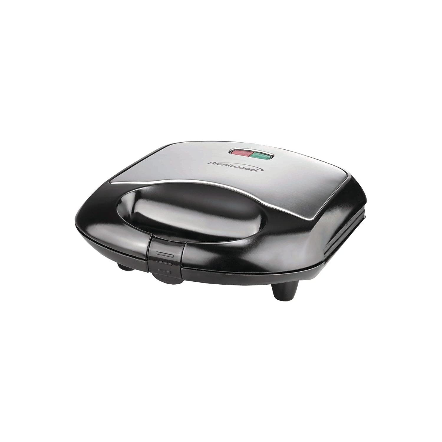 Brentwood TS-240B Compact Dual Sandwich Maker – Black Non-Stick Triangle Press for 2 Grilled Sandwiches in Minutes