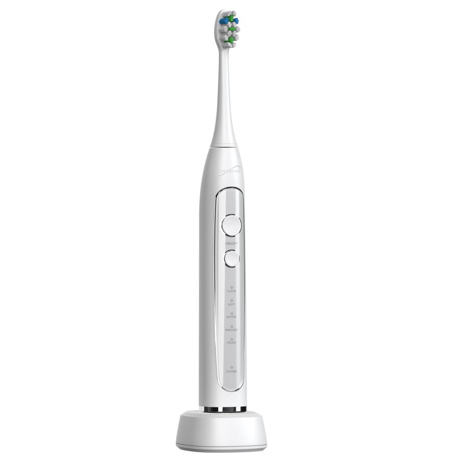 SuperSonic sonic toothbrush on wireless charging base