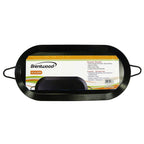 Brentwood BCM-2000 carbon steel non-stick double-burner comal griddle in black
