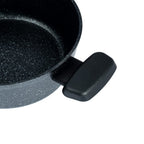 Korkmaz Ornella A1344 10-Inch 3.5 Liter Non-Stick Low Casserole with Glass Lid - Black, Induction Compatible, Made in Turkey