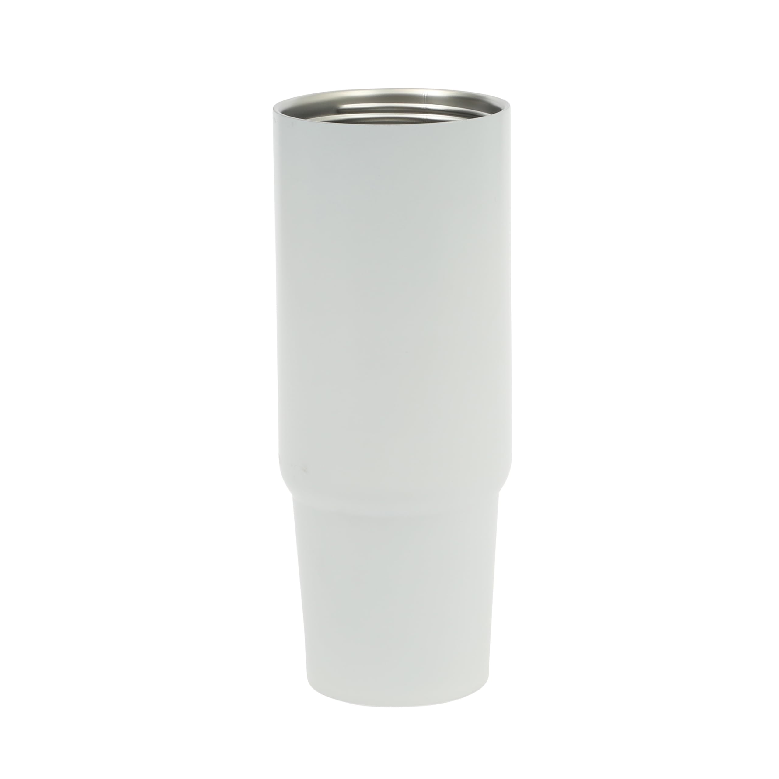 Gibson Home Marina 29 oz Stainless Steel Thermal Tumbler – White with Top Handle & Folding Straw
