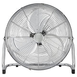 Optimus F-4122 12-Inch 3-Speed Industrial-Grade High-Velocity Floor Fan, Chrome Grill