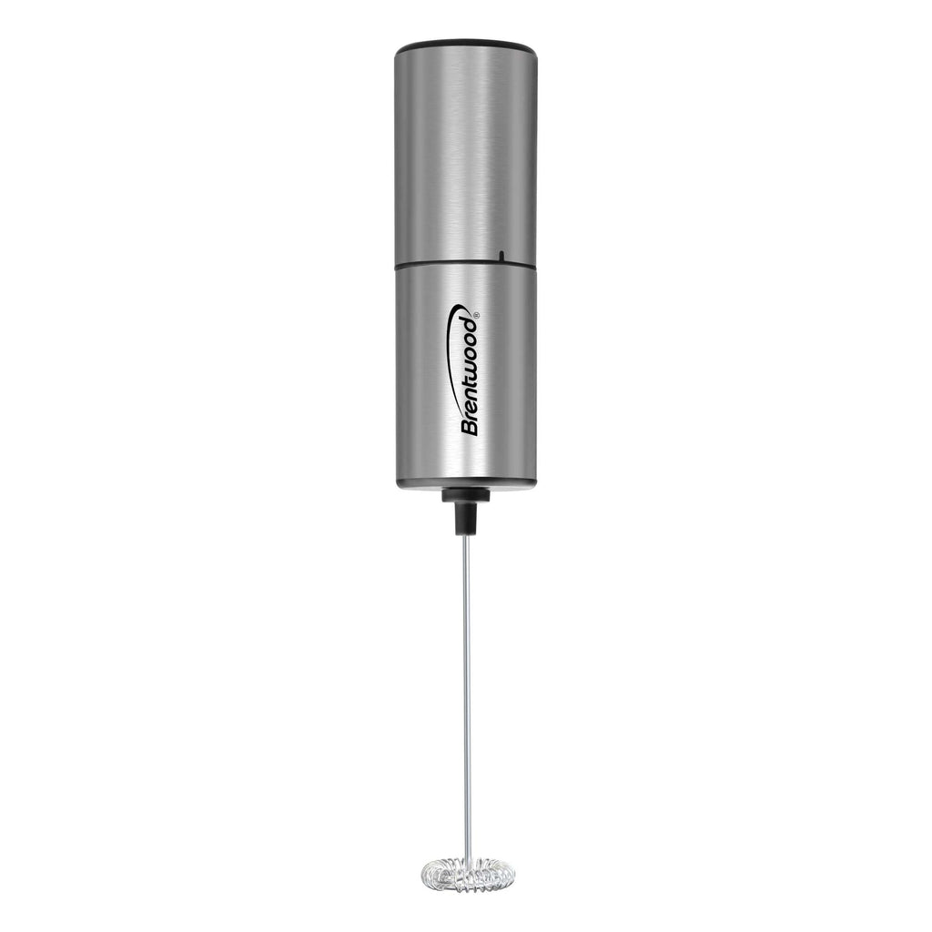 Brentwood stainless steel handheld battery-operated electric milk frother