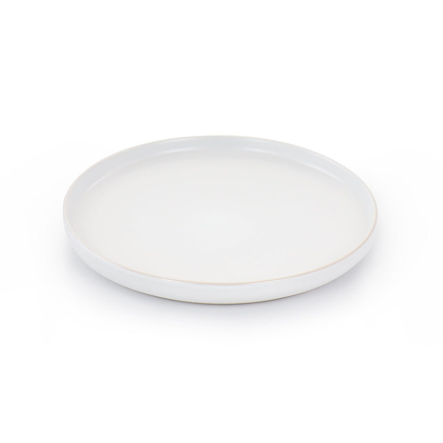 Elama Luxmatte 16-Piece Matte Stoneware Dinnerware Set in White, Service for 4