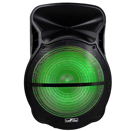 beFree Sound BFS-5900 18-Inch Rechargeable Bluetooth Party Speaker with LED Lights and Wheels