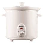 Brentwood SC-135W 3-Quart Slow Cooker - White, 170W with Removable Dishwasher-Safe Ceramic Pot & Tempered Glass Lid, cULus Approved