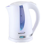 Brentwood white 1.7-liter cordless electric kettle with concealed stainless element
