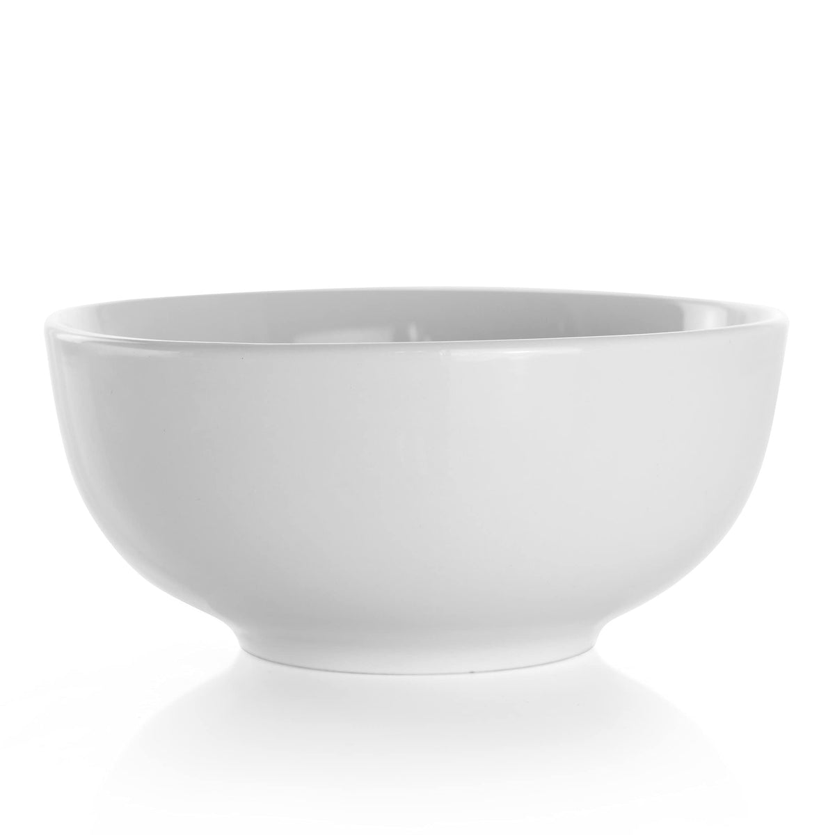 Elama Luna 18-Piece Glossy White Porcelain Dinnerware Set, Service for 6